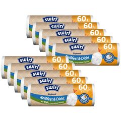 10x Swirl Zugband Müllbeutel 60L (10 stk./Rolle)