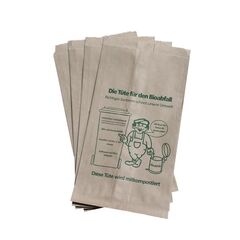 100 Bioabfalltüten Papier braun 9,5 l Biomülltüten Kompostbeutel Mülltüten Müllbeutel Bio 20 + 16 x 36 cm