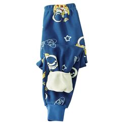 XINYUNZU Kinder Thermohose Gefütterte Hose Winterhose Kuschel Jogginghose Thermo Leggings Elastische Taille Sporthose Warme Hosen für Jungen und Mädchen Blau 5 Jahre
