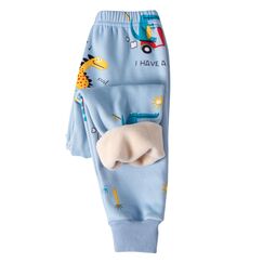 XINYUNZU Kinder Thermohose Gefütterte Hose Winterhose Kuschel Jogginghose Thermo Leggings Elastische Taille Sporthose Warme Hosen für Jungen und Mädchen Himmelblau 5 Jahre
