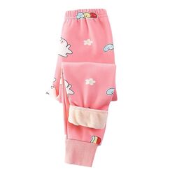 XINYUNZU Kinder Thermohose Gefütterte Hose Winterhose Kuschel Jogginghose Thermo Leggings Elastische Taille Sporthose Warme Hosen für Jungen und Mädchen 1-13 Jahre Alt Rosa 5 Jahre
