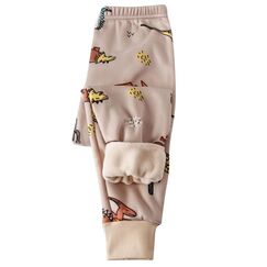 XINYUNZU Kinder Thermohose Gefütterte Hose Winterhose Kuschel Jogginghose Thermo Leggings Elastische Taille Sporthose Warme Hosen für Jungen und Mädchen Khaki 3 Jahre