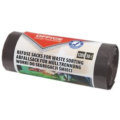 OFFICER PRODUCTS Products 22 Müllbeutel 120 l Stark 10 Stück/1 Rollen Müllsack Mülltüte Abfallsäcke für Den Hausmüll Zur Trennung von Bioabfällen Reissfest (LDPE) Farbe: Braun