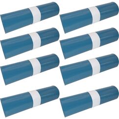 Hossi's Wholesale – 120 Liter Abfallsäcke, 8 Rollen à 25 Stück – Blaue Müllsäcke für Haus-, Garten- & Gastronomieabfälle – reißfeste Müllbeutel mit 39my Stärke (700 x 1100 mm)