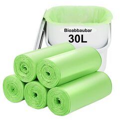Müllsäcke kompostierbare müllbeutel-100pcs biomülltüten-30L: Aievrgad 8gallon rubbish bag - 100% recycled, thick, biodegradable, compostable, for kitchen/home/garden green