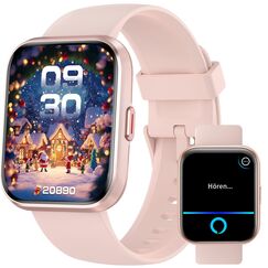 Smartwatch Damen mit Telefonfunktion, 1,8" Zoll Touchscreen Fitness Tracker 120+ Sportmodi IP68 Wasserdicht, Fitnessuhr mit Herzfrequenz Schlafmonitor Schrittzähler Smart Watch für iOS Android, Alexa
