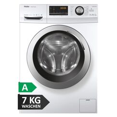 Haier SERIE 636 HW70-BP14636N I Frontlader Waschmaschine 7kg I Washing Machine mit A-Effizienz, 1.400 U/Min. & sparsamem Inverter-Motor I Inkl. Vollwasserschutz, Dampffunktion & Mengenautomatik