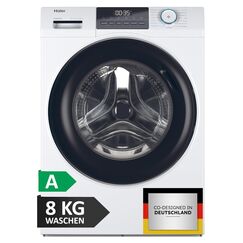 Haier Frontlader Waschmaschine 8kg I I-PRO SERIE 1 HW80-BP14929 I Washing Machine mit A-Effizienz, 1.400 U/Min. & sparsamem Inverter-Motor I Inkl. Refresh- sowie Expressprogramm und Mengenautomatik
