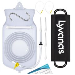 Lyvanas Einlauf Set Zur Darmreinigung (BPA- Und Phthalatfrei) - 2 Liter Klistier Set In Vollausstattung Für Alle Einläufe - Premium Reise Irrigator Set