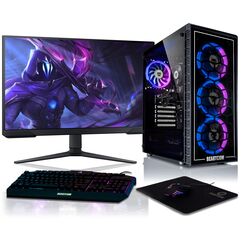 BEASTCOM Q5 | Pro Gaming PC | AMD Ryzen 5 4500 6X 4,10GHz 12 Threads | NVIDIA RTX 3050 4GB | 32GB RAM | 1TB NVMe SSD | 27" LED Monitor + Tastatur-Set | WiFi 5 | Win 11
