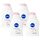 NIVEA Intimo Waschlotion Sensitive (250 ml), Intim Waschgel mit Milchsäure, Kamillenextrakt und Panthenol, Intim Waschlotion für sensible Haut (Packung mit 4)