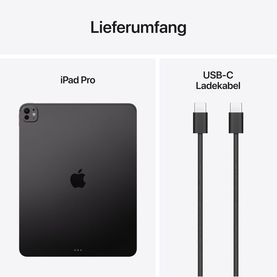 Apple 13" iPad Pro M5, 512 GB: Ultra Retina XDR Display, 12 MP Querformat Frontkamera/12 MP Rückkamera, LiDAR Scanner, WLAN, Batterielaufzeit für den ganzen Tag – Space Schwarz