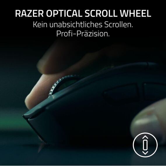 Razer DeathAdder V4 Pro - Ultraleichte kabellose ergonomische E-Sport Maus - 57g leicht - 2,4 GHZ Hyperspeed - Focus Pro 45K Optical Sensor - bis zu 8K Hz Polling - Mouse Switches Gen-4 | Weiß