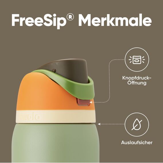 Owala FreeSip Isolierte Edelstahl Trinkflasche mit Strohhalm, 945 ml – BPA-frei, optimal für Sport, Fitness, Outdoor und Reisen, Camo Cool