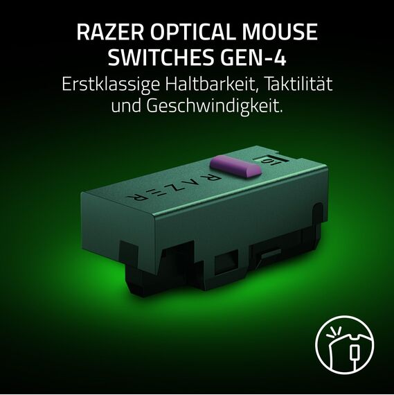 Razer DeathAdder V4 Pro - Ultraleichte kabellose ergonomische E-Sport Maus - 57g leicht - 2,4 GHZ Hyperspeed - Focus Pro 45K Optical Sensor - bis zu 8K Hz Polling - Mouse Switches Gen-4 | Weiß