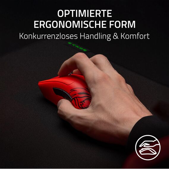 Razer DeathAdder V3 Pro - Leichte kabellose Ergonomische Esports-Maus (63g Leichtes Design, Focus Pro 30K Optischer Sensor, Mausschalter Gen-3, HyperSpeed Wireless) Faker-Edition