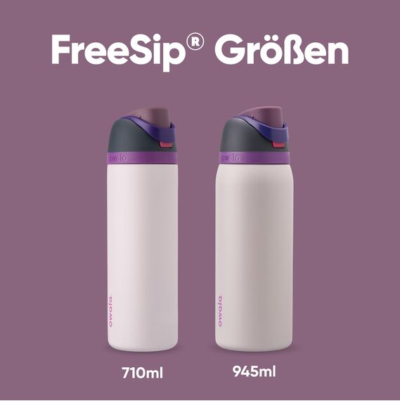 Owala FreeSip Isolierte Edelstahl Trinkflasche mit Strohhalm, 945 ml – BPA-frei, optimal für Sport, Fitness, Outdoor und Reisen, Dreamy Field