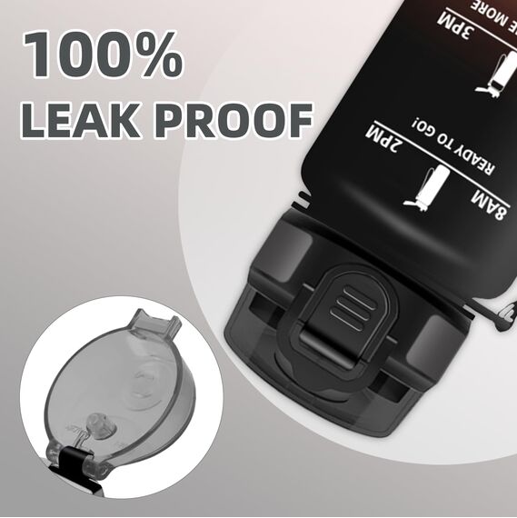 Motswedi Trinkflasche 1L, BPA-Frei, Trinkflasche Sport, Auslaufsicher, Wasserflasche, Kohlensäure Geeignet, Wasserflasche Sport, für Yoga, Schule, Fahrrad, Kinder, Outdoors, Schwarz und Rot