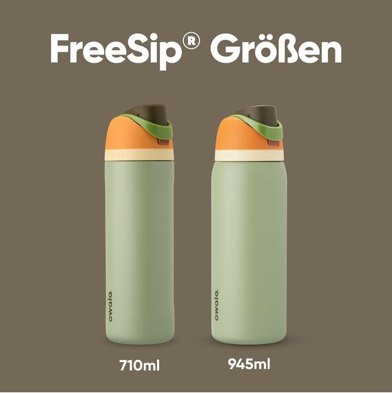 Owala FreeSip Isolierte Edelstahl Trinkflasche mit Strohhalm, 945 ml – BPA-frei, optimal für Sport, Fitness, Outdoor und Reisen, Camo Cool