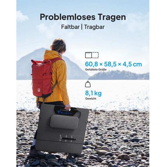 BLUETTI Tragbare Powerstation AC200L mit 200W Solarmodul, 2048Wh LiFePO4 Akku, erweiterbar auf 8192Wh mit 4 2400W AC Ausgängen (3600W Power Lifting), Solargenerator für Camping, Hausgebrauch, Notfall