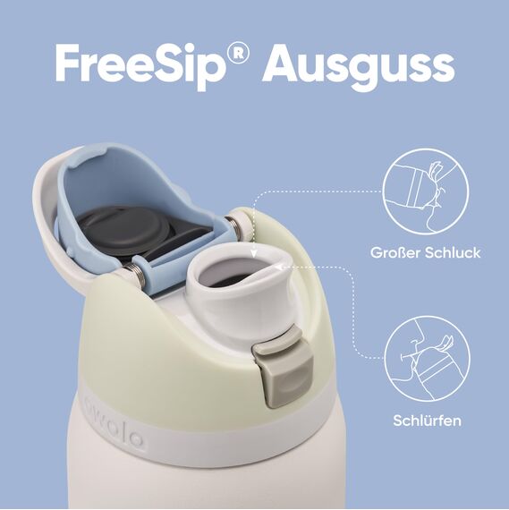 Owala FreeSip Isolierte Edelstahl Trinkflasche mit Strohhalm, 945 ml – BPA-frei, optimal für Sport, Fitness, Outdoor und Reisen, Iced Breeze