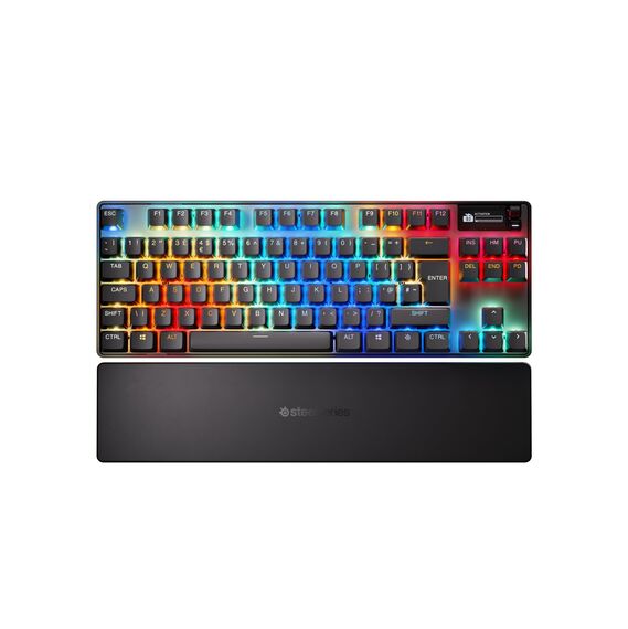 SteelSeries Apex Pro TKL Wireless Gen 3 - HyperMagnetic Gaming Tastatur - OmniPoint 3.0 Switches - Anpassbares Ansprechverhalten - Sofort einsetzbare Presets - Rapid Tap/SOCD - OLED - UK QWERTY Layout
