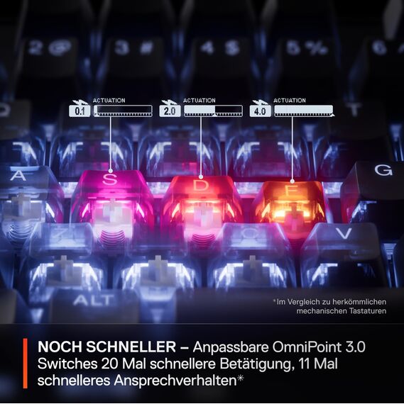 SteelSeries Apex Pro TKL Wireless Gen 3 - HyperMagnetic Gaming Tastatur - OmniPoint 3.0 Switches - Anpassbares Ansprechverhalten - Sofort einsetzbare Presets - Rapid Tap/SOCD - OLED - UK QWERTY Layout
