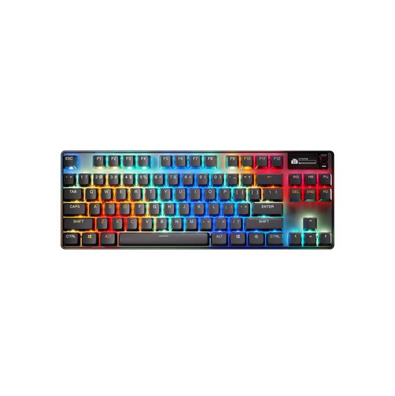 SteelSeries Apex Pro TKL Wireless Gen 3 - HyperMagnetic Gaming Tastatur - OmniPoint 3.0 Switches - Anpassbares Ansprechverhalten - Sofort einsetzbare Presets - Rapid Tap/SOCD - OLED - US QWERTY Layout