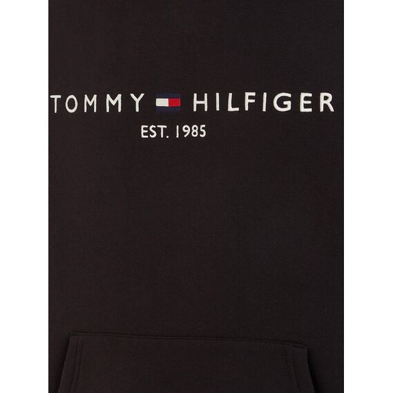 Tommy Hilfiger Herren Hoodie Core Tommy Logo mit Kapuze, Schwarz (Jet Black), M