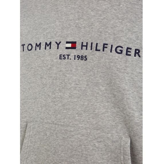 Tommy Hilfiger Herren Hoodie Core Tommy Logo mit Kapuze, Grau (Cloud Heather), 3XL