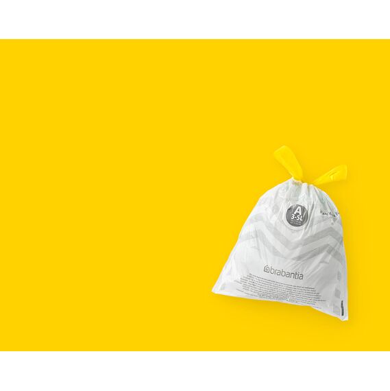 Brabantia Müllbeutel PerfectFit Spenderpackung (Code A / 3L) Extra Starke müllsäcke Mit Zugband (40 Müllbeutel)