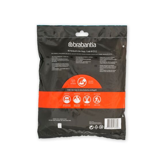 Brabantia Müllbeutel, Weiß, 40 Bags