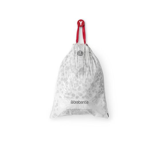 Brabantia Müllbeutel PerfectFit Spenderpackung (Code Y / 20L) Extra Starke müllsäcke Mit Zugband (40 Müllbeutel)
