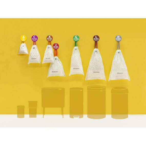 Brabantia Müllbeutel, Weiß, 40 Bags