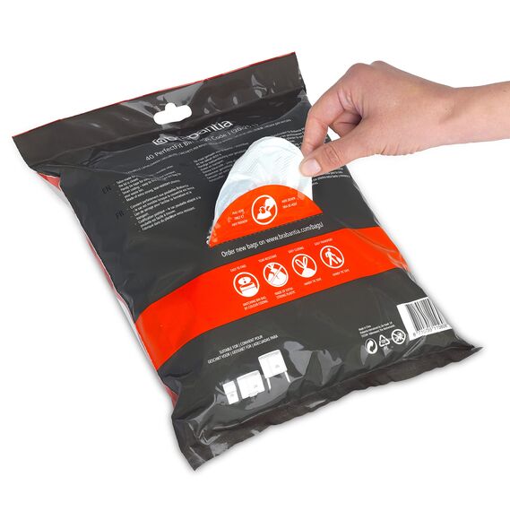 Brabantia Spenderpackung PerfectFit Müllbeutel Code J, White - 20-25 L, 40 Stück