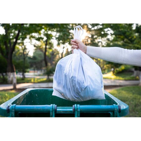 Gut & Günstig Tragegriff Müllbeutel 25L (30 Stück) - 3er Pack (3 x 30 Stück) reißfest und flüssigkeitsdicht