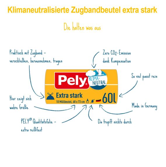 Pely Zugband Beutel 60 Liter (Vorgängermodell)