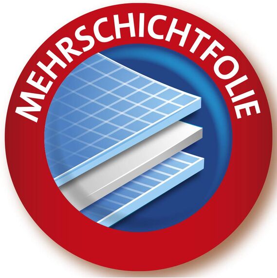 Swirl Zugband-Müllbeutel, 60 Liter, 4 Rollen mit je 10 Beuteln, Weiß