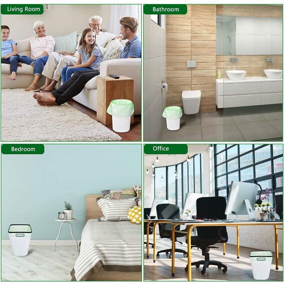 Muellbeutel Bio Müllbeutel 6 Liter 1.2Gallon 120 Stück - Trash Bags Abbaubar Maisstärke Material Recycelt Organic Waste Bin Liners Für KüChen Badezimmer Wohnzimmer Hellgrün