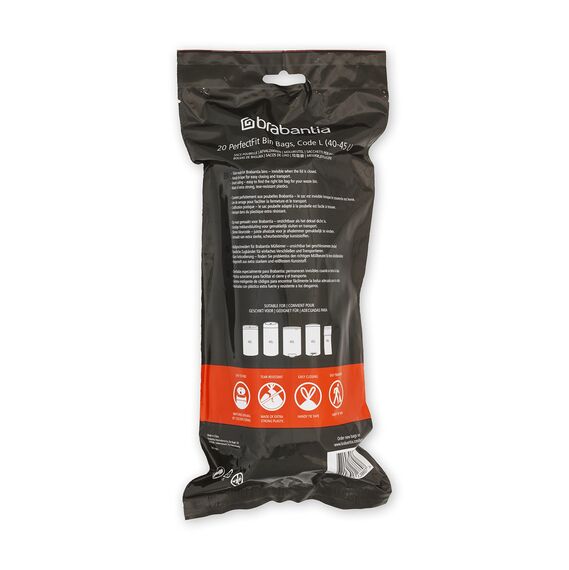 Brabantia Müllbeutel, Weiß, 120 Bags