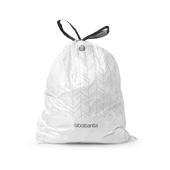 Brabantia Müllbeutel PerfectFit Spenderpackung (Code M - 60L) Extra Starke müllsäcke Mit Zugband (40 Müllbeutel)