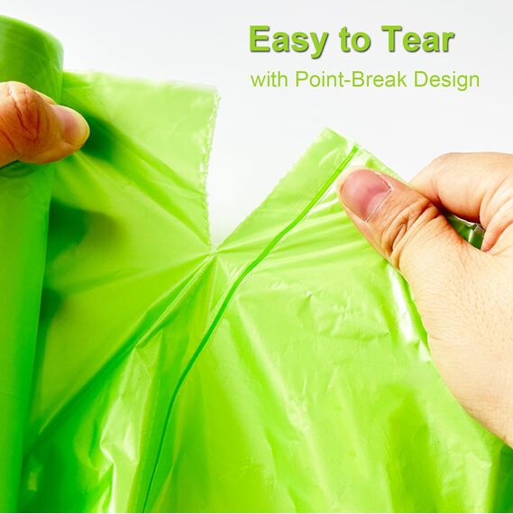 120 Stück Biomüllbeutel 20L, KITBEST Bio Beutel Müllsäcke Müllbeutel reißfeste, 5.2 gal extra starke Abfallsäcke Bio Müllbeutel Küchen Lebensmittel Abfallbeutel, Grün Biomüll Abfallbeutel (50x60cm)