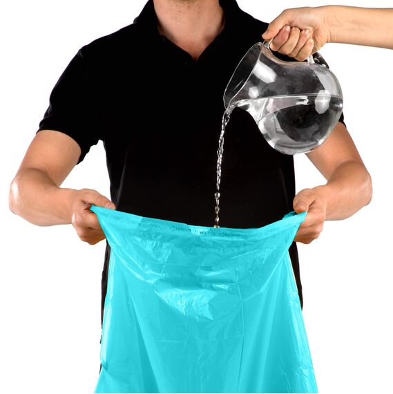 Relevo 60 Stück Müllbeutel 20 L - 100% Recycelt Mülltüten mit Zugband