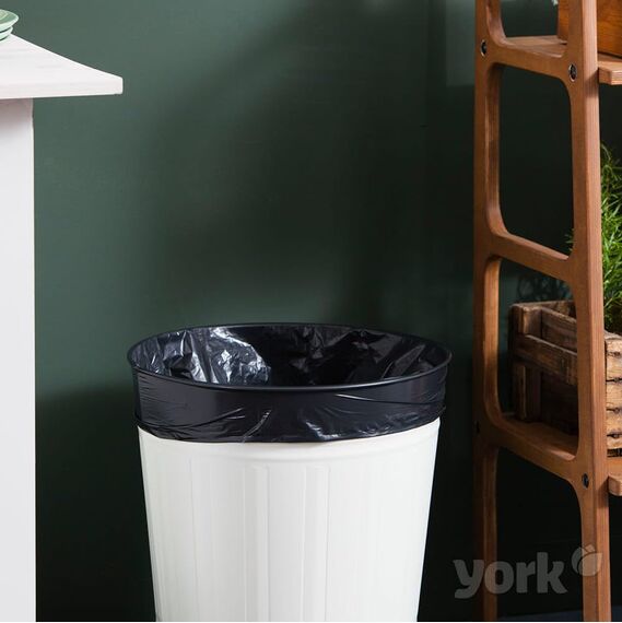 YORK Schwarze Müllsäcke 120L (1 Rolle mit 10 Stück) - Müllsack 120 Liter - Große Müllsäcke - Stabile Abfallsäcke - Mülltüten 120l Extra Stark (Packung mit 3)