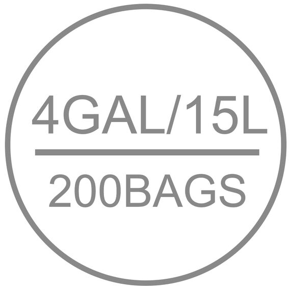 XUXRUS Müllbeutel 15l, 200 Stück Transparent Abfallbeutel für Büro, Haushalt und Bad - Reißfest & Flüssigkeitsdicht, Produkt & Verpackung recyclebar,5 Rollen