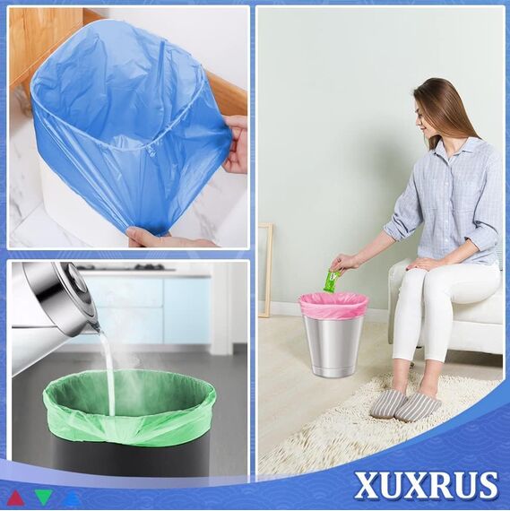 XUXRUS Farben Müllbeutel 5L Müllsäcke Reißfest Abfallbeutel,200 Stück Kleine Mülltüten