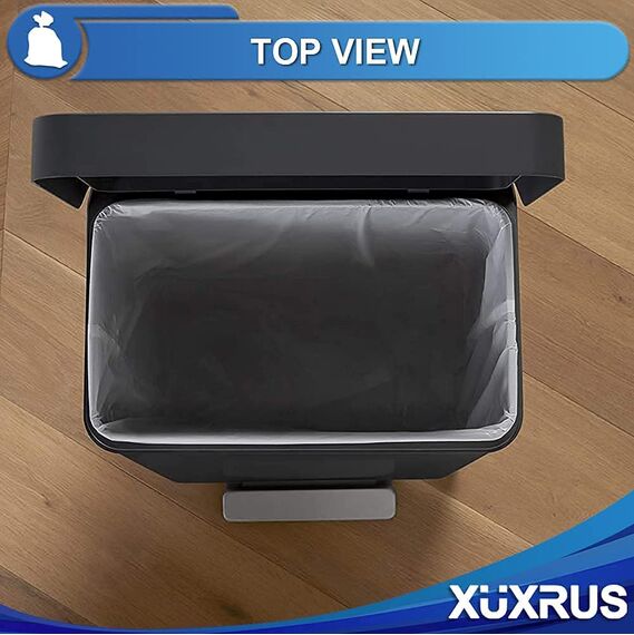 XUXRUS Müllbeutel 10L Kleine Mülltüten,Haushalt Abfallbeutel für Wohnzimmer, Büro, Bad, Küchen, 5 Rollen, 200 Stück,Weiß