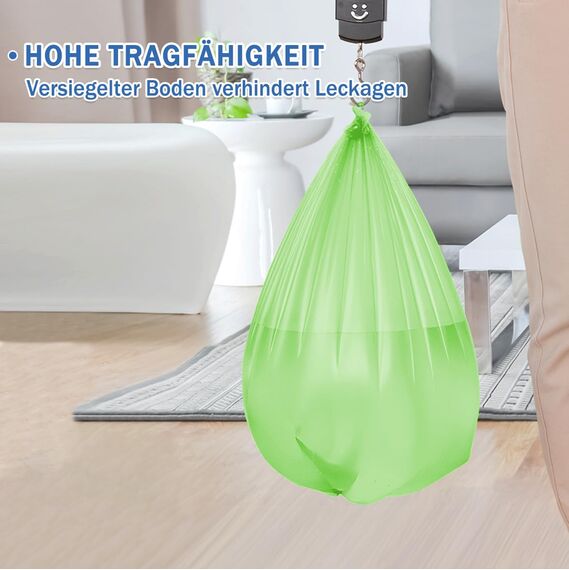 XUXRUS Biomüllbeutel 10L Kompostierbare Müllsäcke 120 Stück Reißfeste Biomülltüten Küchen Lebensmittel Abfallbeutel