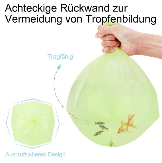 Müllsäcke kompostierbare müllbeutel-120pcs biomülltüten-10L: Aievrgad 2,6 Gallonen Müllbeutel 100% recycelt, dick, biologisch abbaubar, kompostierbar, für Lebensmittel/Haushalt/Garten - grün
