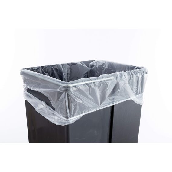 60 Stück Müllbeutel Premiumline: 25 Liter, 3er Pack, Größe: 53 x 54 cm - Besonders reißfest und wasserdicht - Mit Trage-Griff/Henkel